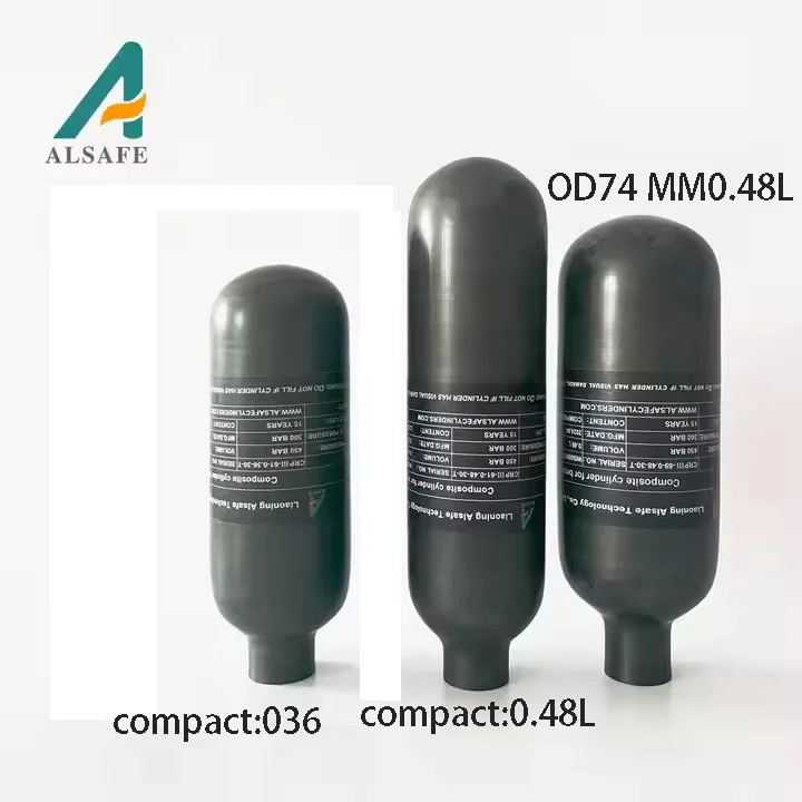 Фото Матовая Колба 0,48 л 300 атм суперкомпакт для Леший 2 (ALSAFE) в интернет-магазине Nickhunter