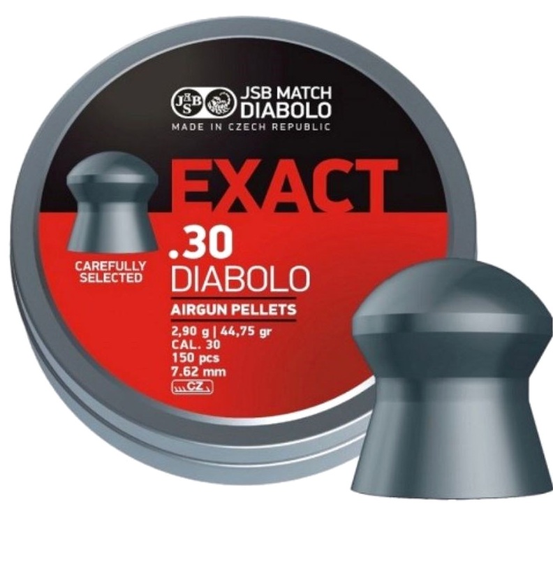 Фото JSB Exact Diabolo 7,62 мм — 2,9 г (150 шт.) в интернет-магазине Nickhunter