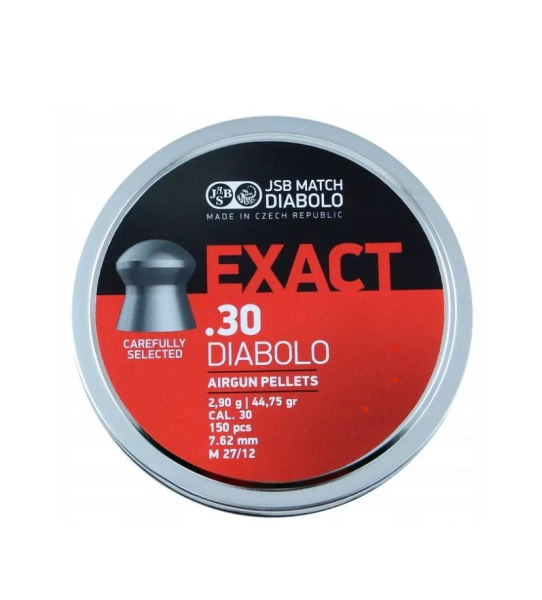 Фото JSB Exact Diabolo 7,62 мм — 2,9 г (150 шт.) в интернет-магазине Nickhunter